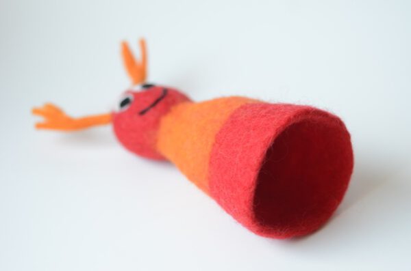 Filz-Eierwärmer Rote Raupe – Bild 5