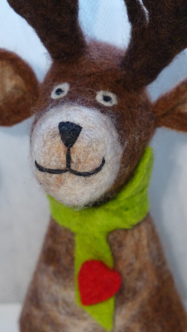 Filz-Eierwärmer \"Weihnachts-Hirsch\", 3 Hirsche für ein Halleluja – Bild 2