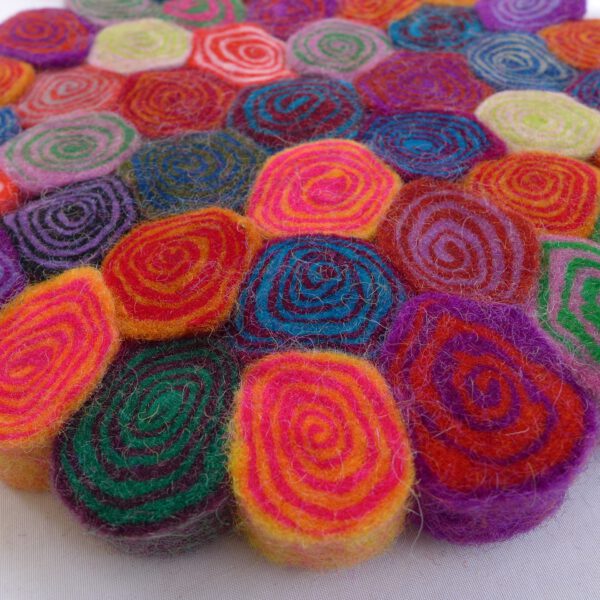 Filz-Untersetzer \"Biskuit-Rolle\" bunt – Bild 4