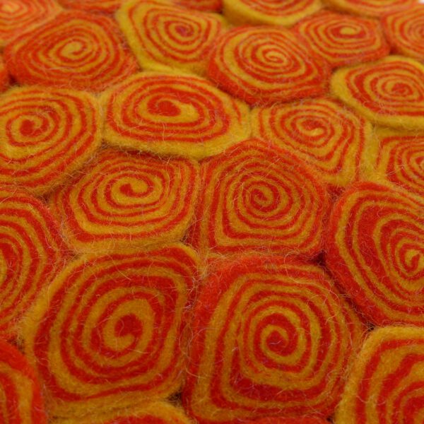 Filz-Untersetzer \"Biskuitrolle\" orange – Bild 3