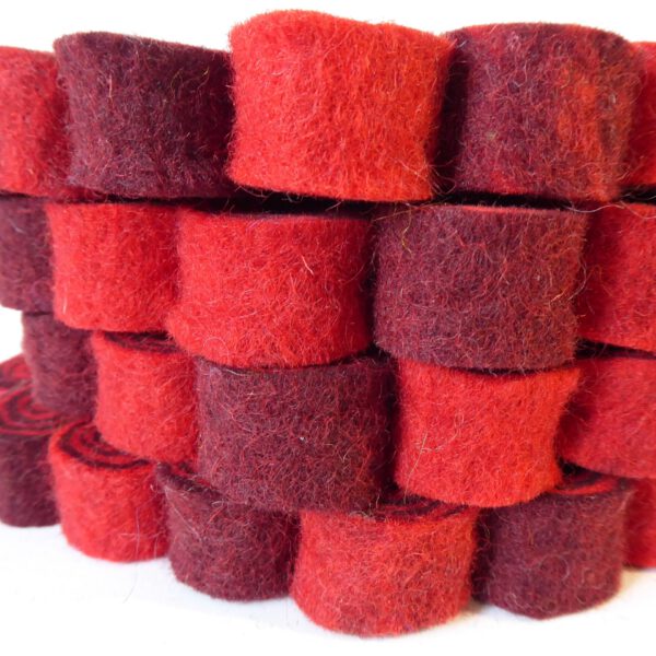 Filz-Untersetzer \"Biskuitrolle\" rot – Bild 3