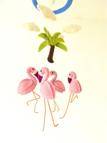 Mobile-aus-Filz-Flamingos-1