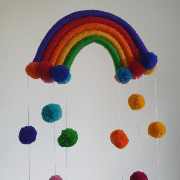 Regenbogen-Filzmobile