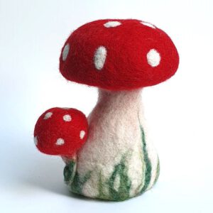 Eierwärmer aus Filz - roter Fliegenpilz