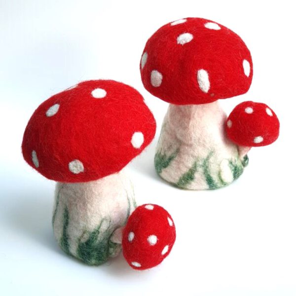 Eierwärmer aus Filz - roter Fliegenpilz – Bild 3
