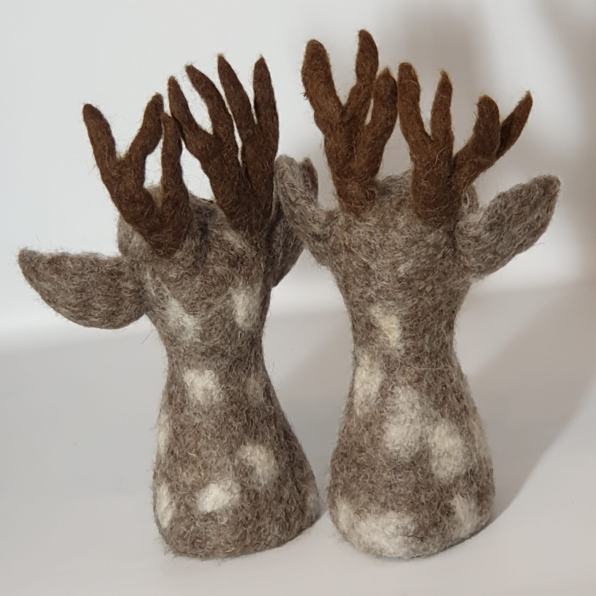Filzeierwärmer Hirsch grau 🦌 4 Filzeierwärmer Hirsch, grau aus Wollfilz nachhaltig handgefertigt