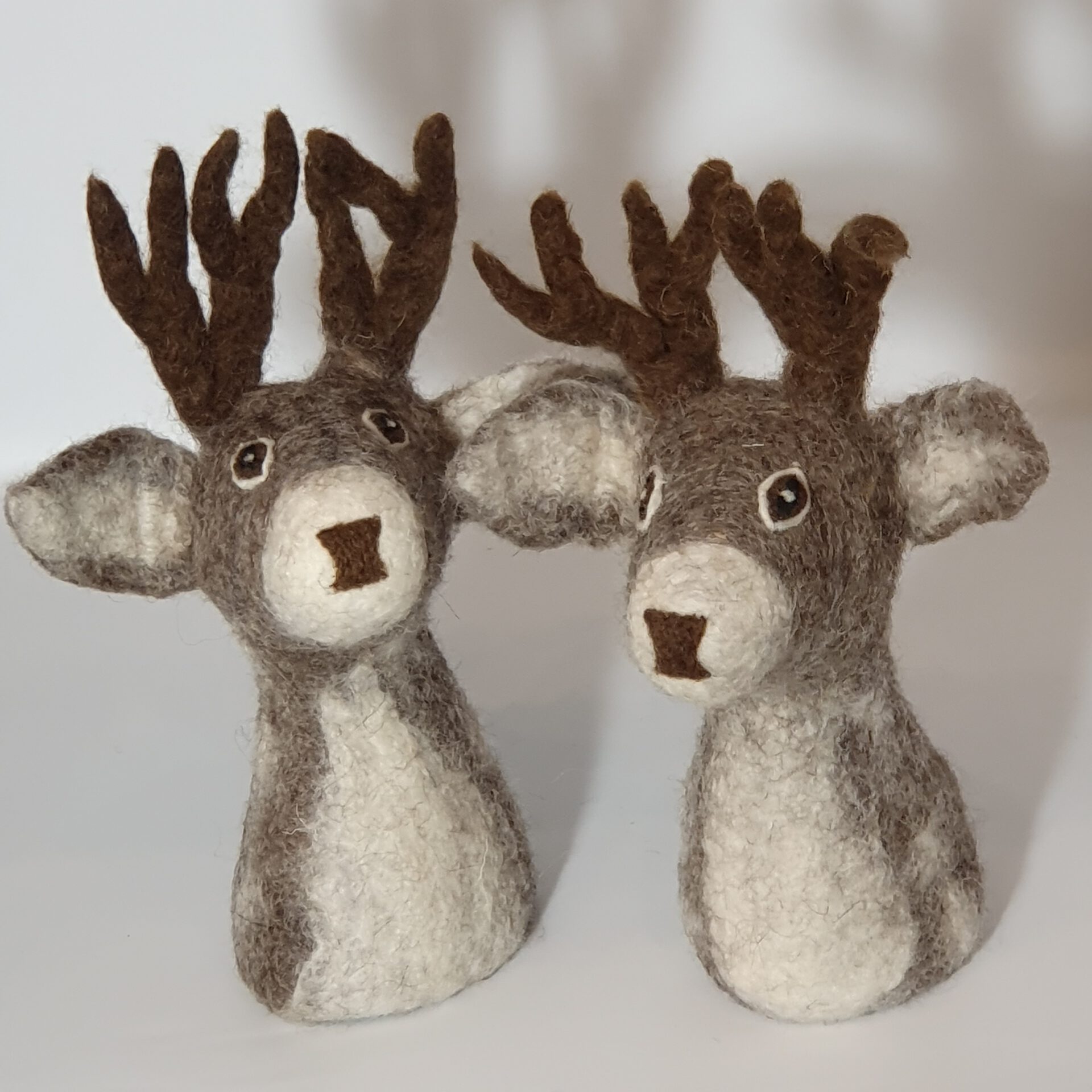 Filzeierwärmer Hirsch grau 🦌 3 Filzeierwärmer Hirsch, grau aus Wollfilz nachhaltig handgefertigt