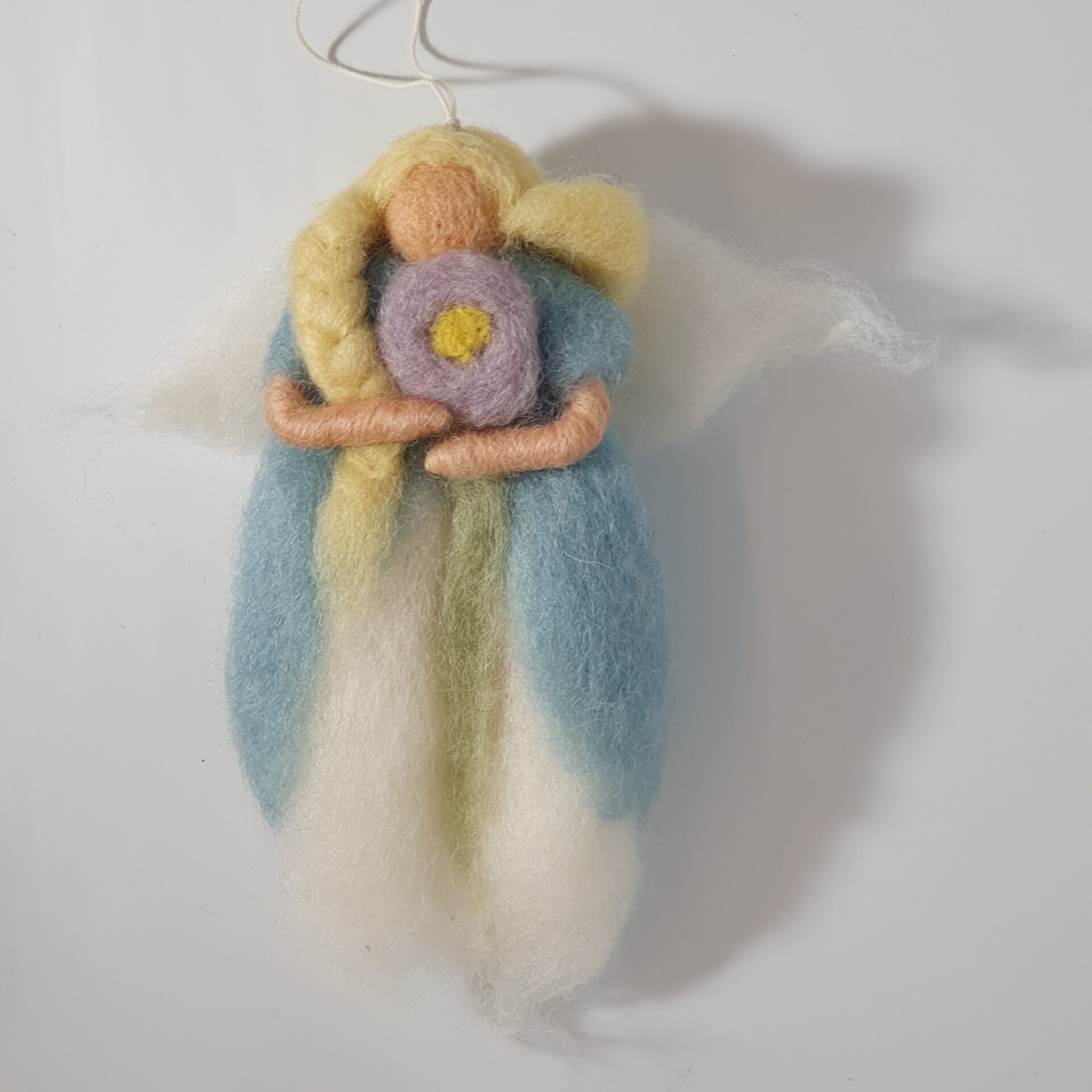 Engel aus Märchenwolle, blau 3 Engel aus Märchenwolle, blau – Bild 3