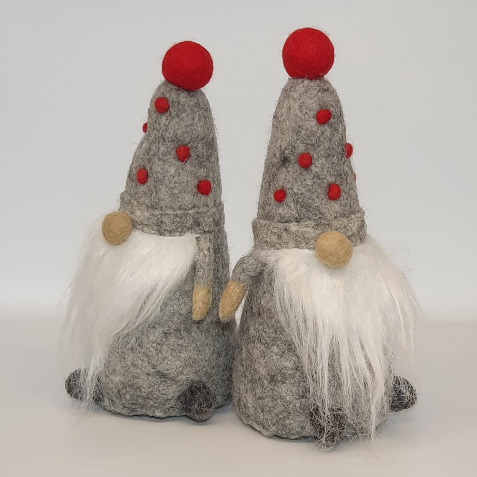 Weihnachtsgnom aus Filz - grau 4 W 3 Weihnachts-Gnom, grau (1)