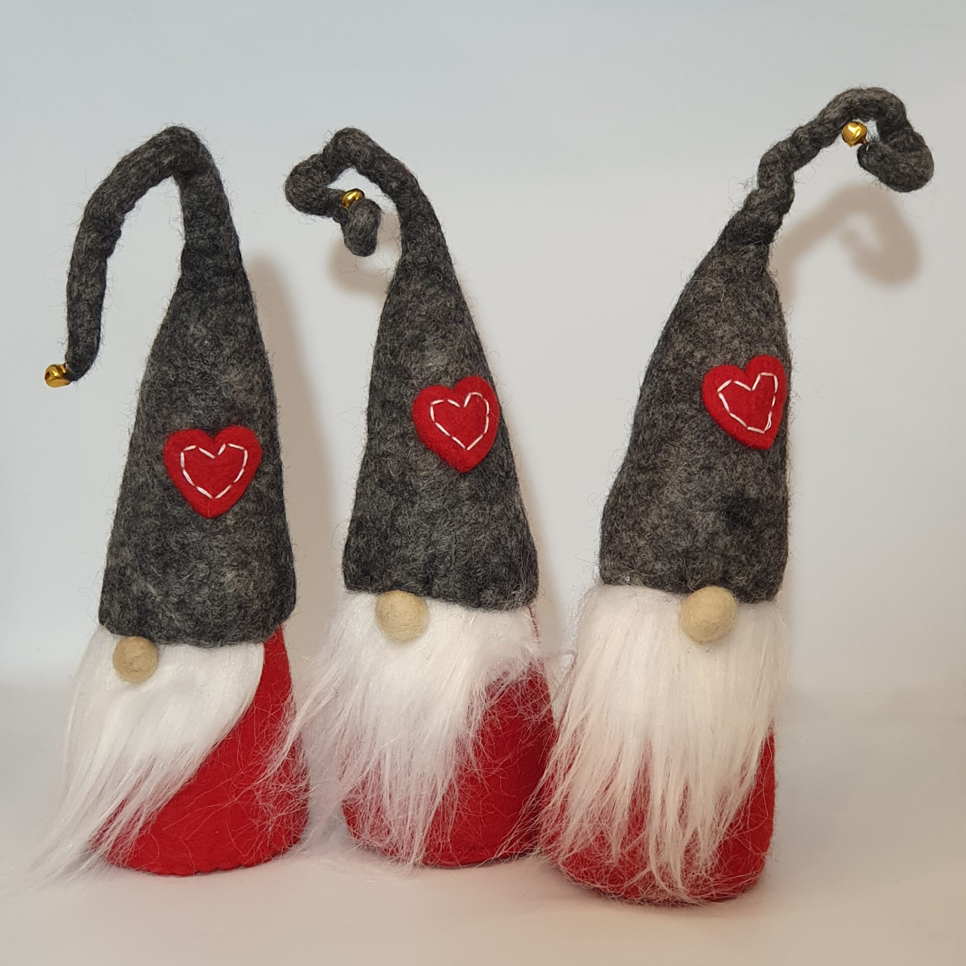 Weihnachtsgnom aus Filz - rot-grau 5 Weihnachtsgnom aus Filz - rot-grau – Bild 5