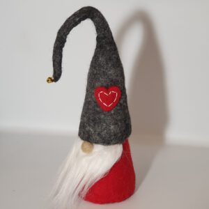 W 4 Weihnachts- Gnom, rot-grau (8)